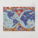 Search for historical world map postcards Air france map