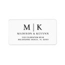 Search for invitation return address stickers Black and white