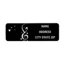 Search for music notes return address labels New home