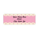 Search for white lace return address labels Pink