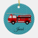 Search for blue truck holiday decor Firefighter