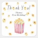 Search for kids thank you stickers First birthday party