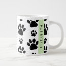 Search for black dog paw mugs Pattern of paws