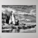 Search for black and white lighthouse posters Ocean