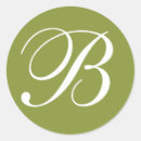 Search for green wedding stickers Monogrammed