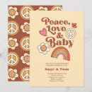 Search for peace love invitations 70s