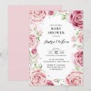 Search for pink rose baby shower invitations Elegant