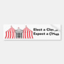 Search for expectations bumper stickers Elect a clown