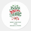 Search for believe in the magic stickers Typography