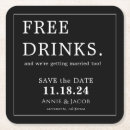 Search for free drinks save the dates Minimalist