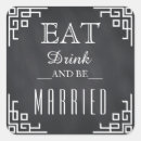 Search for vintage save the date stickers Chalkboard