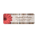 Search for gerbera daisy wedding return address labels Rustic