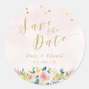 Search for floral save the date stickers Gold