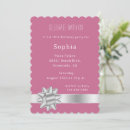 Search for pink and silver birthday invitations Chic