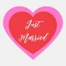 Search for just married wedding stickers Bride