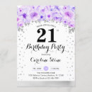 Search for purple flower birthday invitations Floral