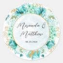 Search for mint green wedding stickers Botanical