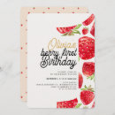 Search for strawberry birthday invitations Cute