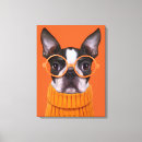 Search for boston terrier canvas prints Funny