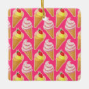 Search for ice cream cone christmas tree decorations Pink