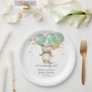 Search for green and gold paper plates Baby shower