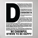 Search for desiderata posters Max ehrmann