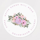 Search for circular address stickers Floral