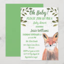 Search for rustic woodland animals baby shower invitations Fox