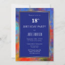 Search for blue 18th birthday invitations Elegant