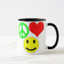 Search for peace love happiness mugs Heart