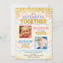 Search for joint celebration invitations Gold glitter