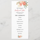 Search for coral wedding programmes Floral
