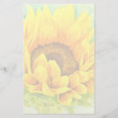 Search for sunflower stationery paper Watercolor