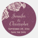 Search for dark pink wedding stickers Magenta