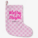 Search for merry and bright christmas stockings Tartan
