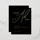 Search for black and gold foil wedding invitations Simple
