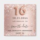 Search for sweet 16 save the date magnets Girly