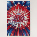 Search for fireworks puzzles Red white and blue