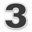 Search for number three Black and white