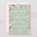 Search for wildflower 1st birthday invitations Boho chic