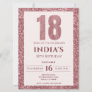Search for girl 18th birthday invitations Rose gold
