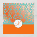Search for orange damask invitations Vintage