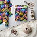 Search for pumpkins wrapping paper Halloween pattern