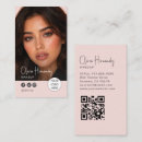 Search for social media icons business cards Blush pink