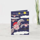 Search for funny pig christmas cards Flying