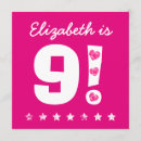 Search for nine year girl birthday invitations 9 years