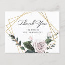 Search for bridal shower thank you postcards Watercolor
