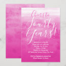 Search for pink 40th birthday invitations Ombre