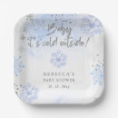 Search for blue and silver christmas plates Snowflakes