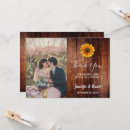 Search for sunflower wedding thank you cards Rustic